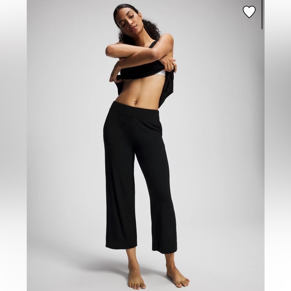 Soma Cool Nights Black Cropped Pajama Pants Size Small